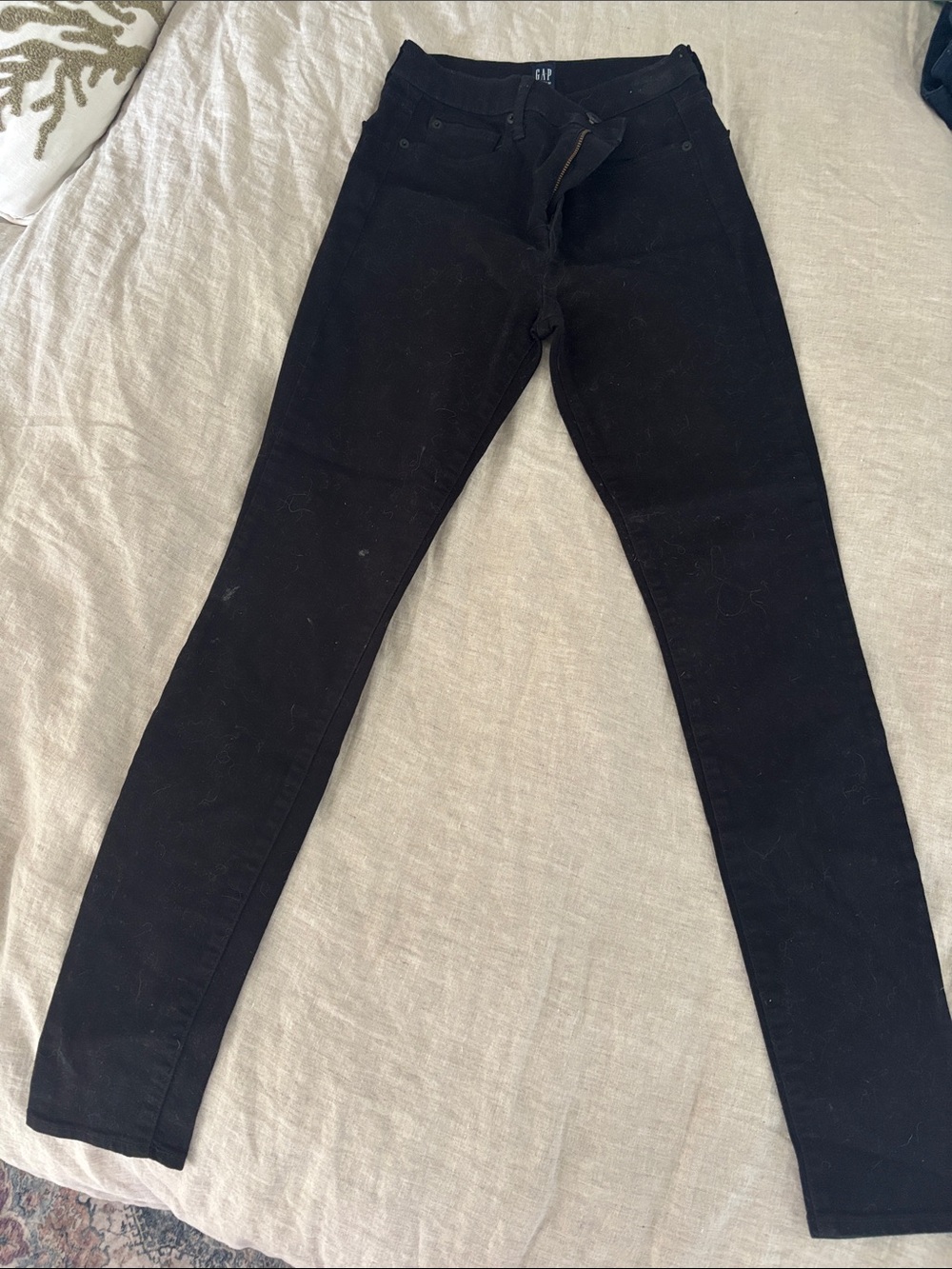 GAP Women's Black True Skinny Jeans LONG 27L